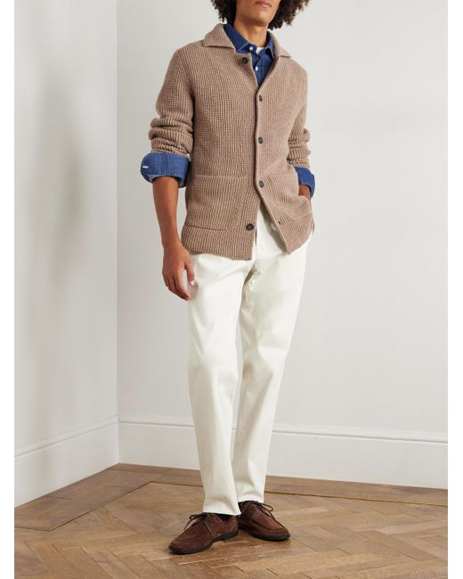 Rubinacci Natural Cashmere Cardigan for men