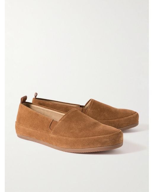 Mulo Brown Suede Loafers for men