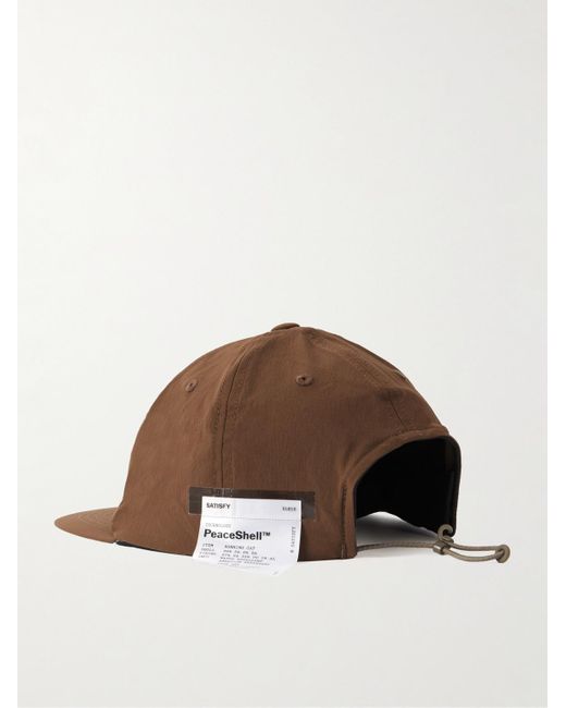 Satisfy Brown Logo-Embroidered Peaceshell Running Cap for men