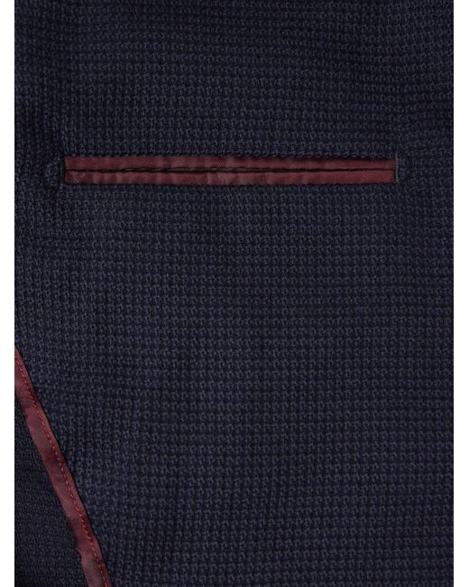 Rubinacci Blue Wool Blazer for men