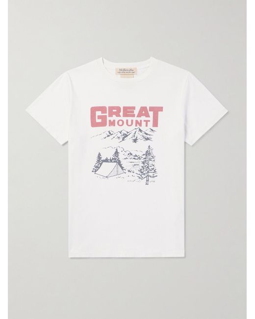 Remi Relief White Printed Distressed Cotton-Jersey T-Shirt for men
