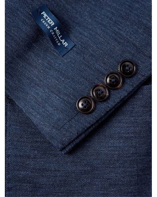 Peter Millar Blue The Winter Excursionist Elite Wool Blazer With Removable Shell Hooded Gilet for men