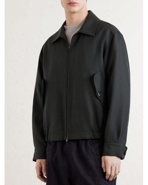 Margaret Howell Black Virgin Wool Blouson Jacket for men