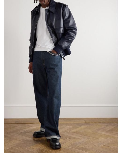 Givenchy Bomberjacke aus Leder in Blue für Herren