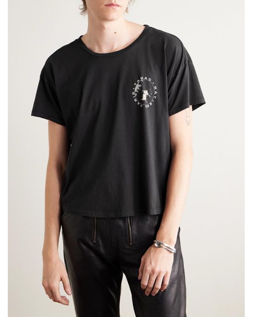 Enfants Riches Deprimes Black Tabac Rat Printed Cotton-Jersey T-Shirt for men