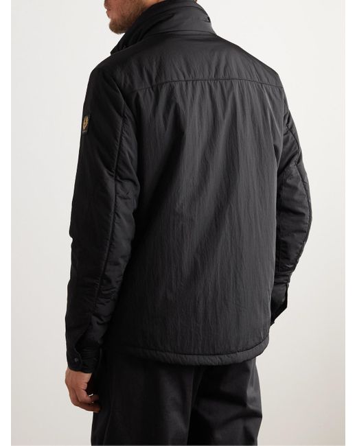 Belstaff Black Logo-appliquéd Padded Shell Hooded Jacket for men