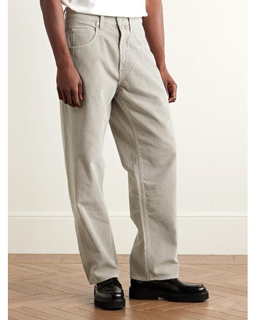 Agolde Gray Fusion Straight-Leg Cotton-Corduroy Trousers for men