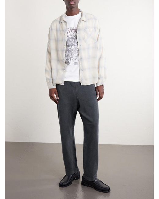 Remi Relief Blue Straight-leg Cotton-jersey Sweatpants for men