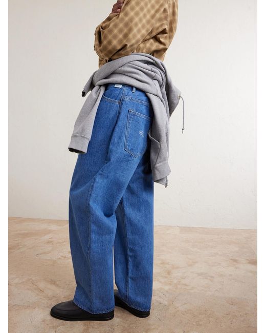 (w)taps Blue Wide-leg Jeans for men