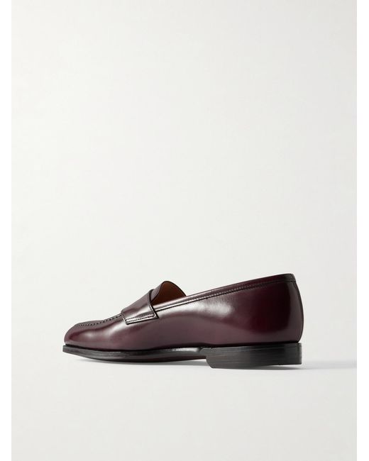 George Cleverley Red Bradley Ii Leather Penny Loafers for men