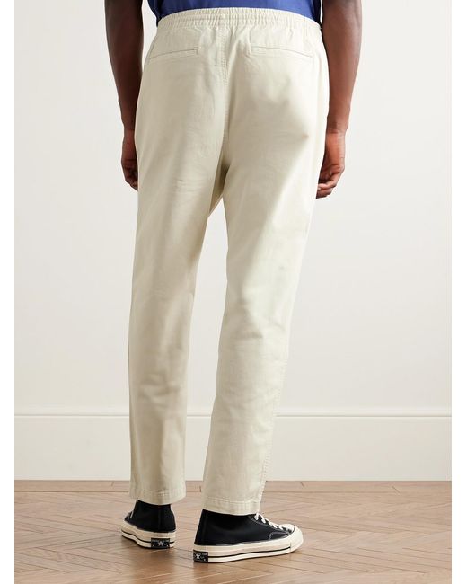 Polo Ralph Lauren Natural Prepster Tapered Cotton-Blend Twill Drawstring Trousers for men