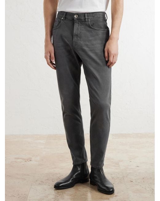 Eleventy Gray Straight-Leg Jeans for men