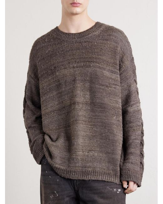 Our Legacy Brown Silk Sweater for men