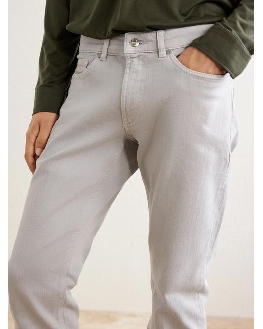Peter Millar Gray Fairfield Straight-leg Garment-dyed Jeans for men