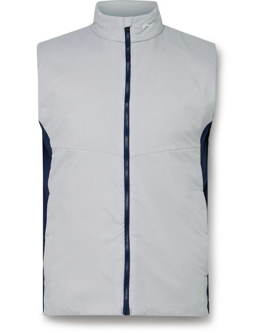 Kjus Blue Radiation Padded Shell And Stretch-jersey Golf Gilet for men