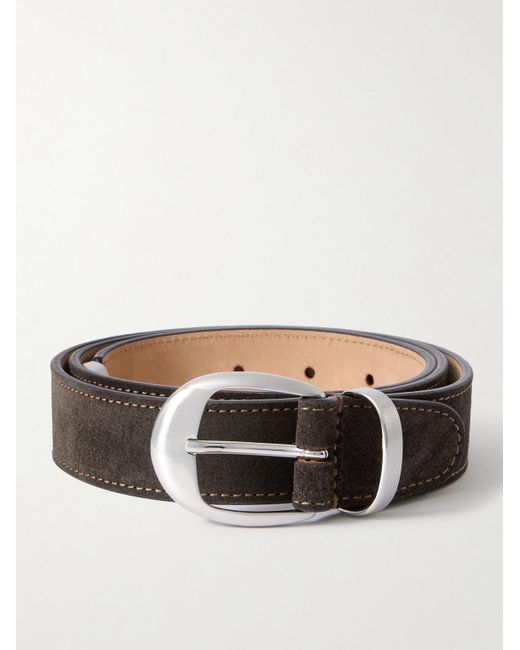 Mr P. Brown 3cm Suede Belt for men
