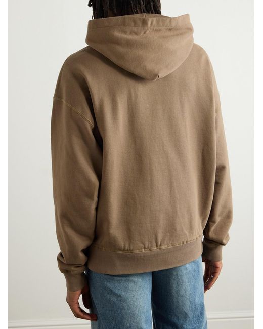 Dolce & Gabbana Natural Logo-Embossed Cotton-Jersey Hoodie for men