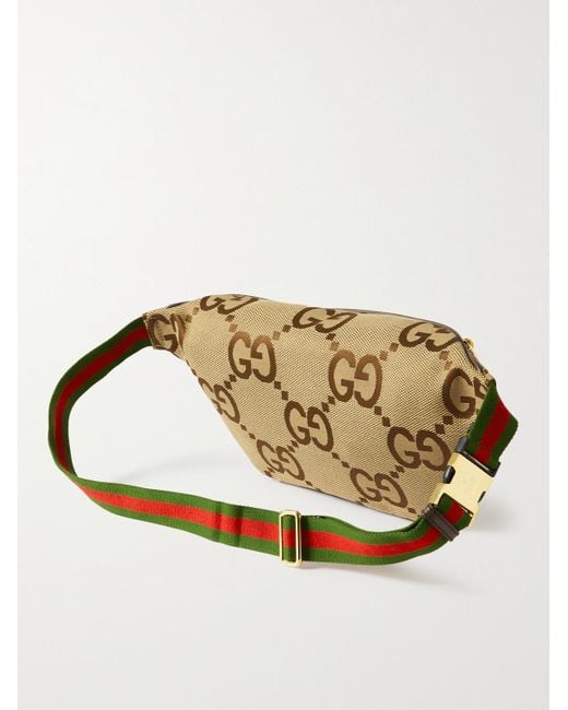 Gucci Metallic Logo-jacquard Canvas Belt Bag for men
