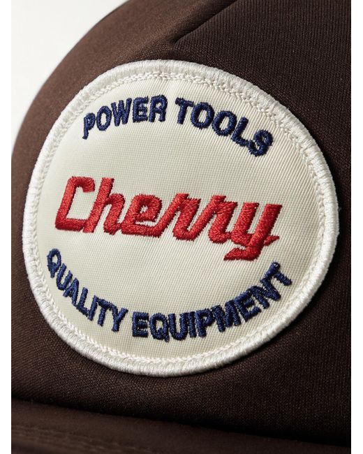 CHERRY LA Brown Power Tools Logo-appliquéd Twill And Mesh Trucker Cap for men