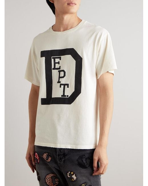 GALLERY DEPT. Natural University Logo-Print Cotton-Jersey T-Shirt for men