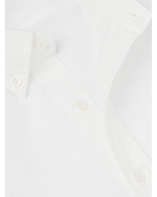 Camicia in cotone Oxford con collo button-down di Tom Ford in White da Uomo
