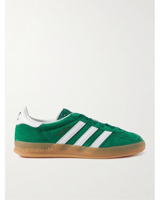 Adidas Originals Gazelle Indoor Sneakers aus Veloursleder mit Lederbesatz in Green für Herren