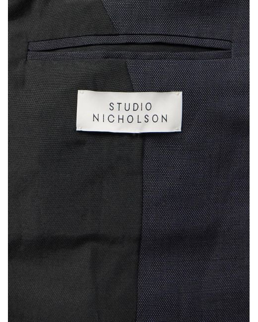 Studio Nicholson Roversi Oversized-Sakko aus einer Leinenmischung in Blue für Herren