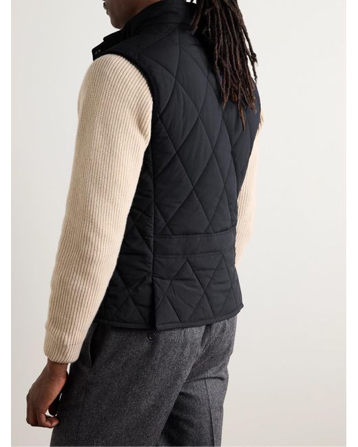 Ralph Lauren Black Carleton Slim-Fit Quilted Shell Down Gilet for men