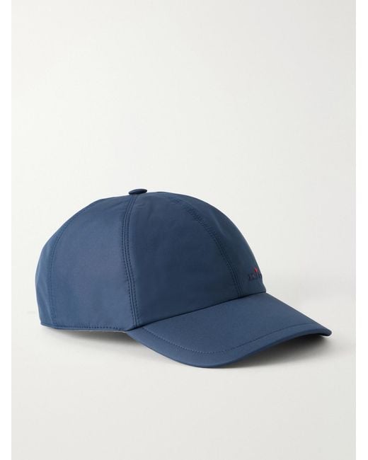 Kiton Blue Logo-Embroidered Shell Cap for men