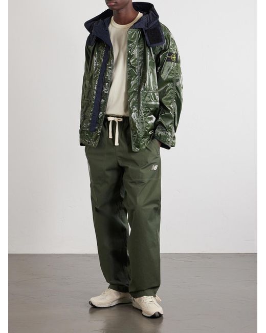 Stone Island Green New Balance Cotton-Ripstop Jacket for men