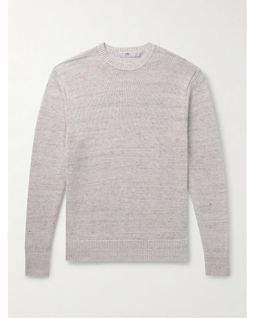 Inis Meáin White Linen Sweater for men
