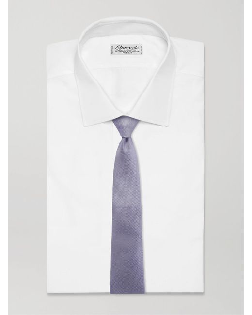 Cravatta in seta jacquard a pois di Paul Smith in Purple da Uomo