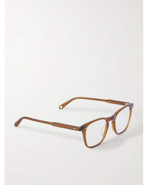 Garrett Leight Metallic Albright D-Frame Acetate Optical Glasses for men