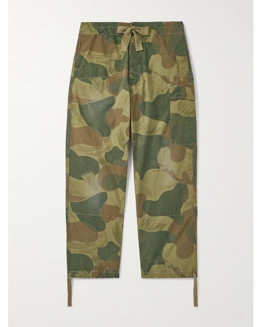 Polo Ralph Lauren Green Straight-Leg Camouflage-Print Cotton-Canvas Cargo Trousers for men