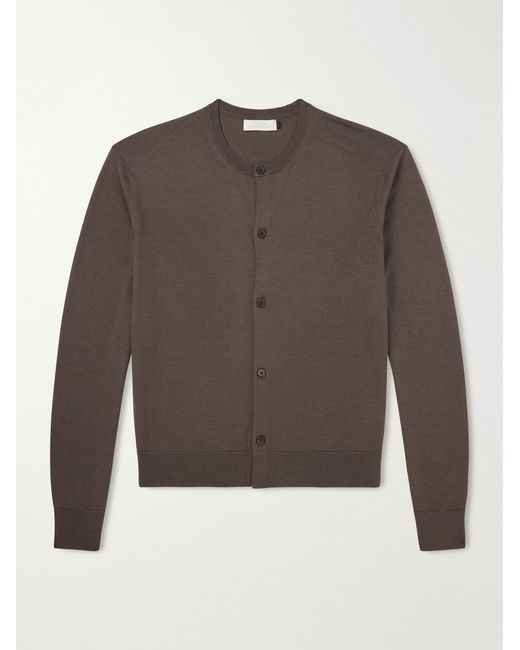 Amomento Green Wool Cardigan for men
