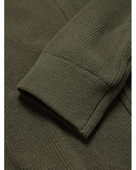 NN07 Green Danny 6429 Ribbed Bouclé Zip-Up Cardigan for men