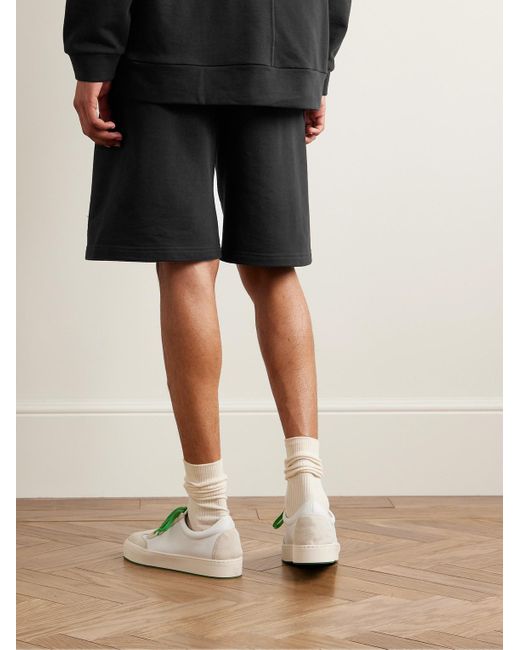 The Row Black Eston Wide-leg Cotton-jersey Shorts for men