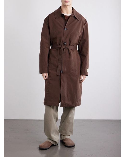 Massimo Alba Brown Mustang Woven Trench Coat for men