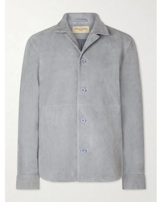 Officine Generale Gray Julien Suede Jacket for men