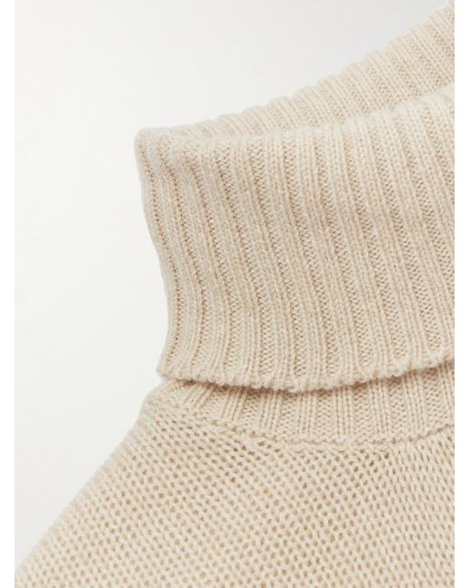 Loro Piana Natural Baby Cashmere Rollneck Sweater for men
