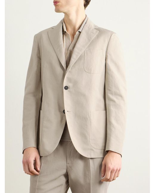 Slowear Natural Venezia 1951 Garment-Dyed Chinolino Suit Jacket for men