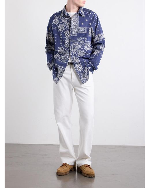 Kapital Blue Printed-Cotton Shirt for men