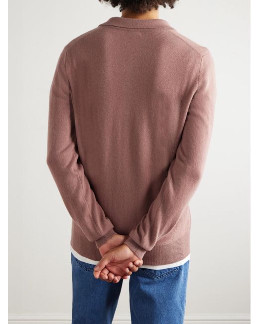 Ghiaia Pink Cashmere Polo Shirt for men