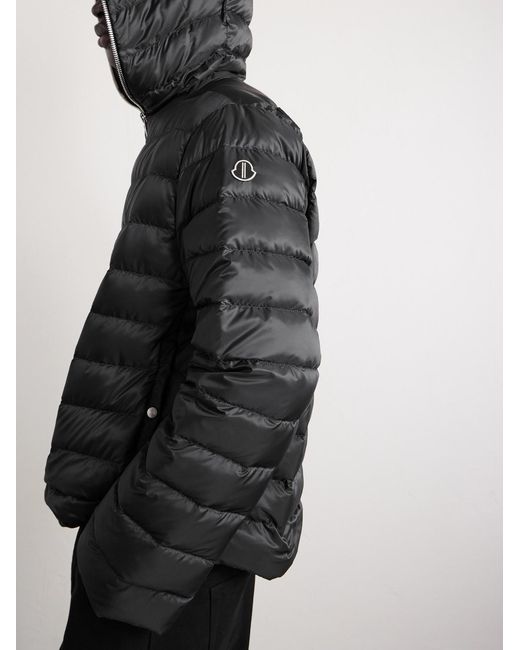 Rick Owens Black Moncler Quilted Shell Down Jacket for men