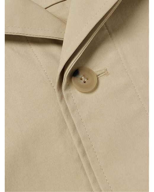 Overshirt in twill di misto cotone con colletto aperto di LE17SEPTEMBRE in Natural da Uomo