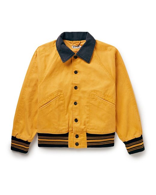 Bode Yellow Banbury Cotton-twill Bomber Jacket for men