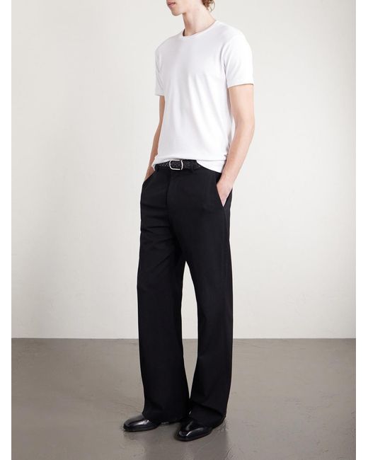 Tom Ford White Pointelle-knit Cotton T-shirt for men