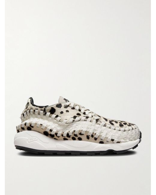 Nike White Air Footscape Stretch-knit And Printed Calf Hair Sneakers for men