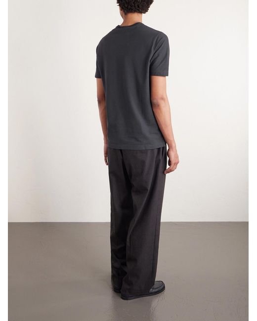 Slowear Black Slim-Fit Cotton-Jersey T-Shirt for men
