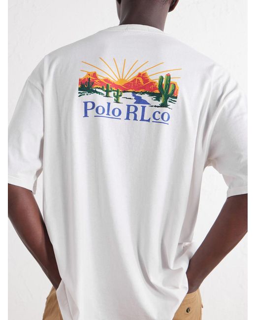 Polo Ralph Lauren White Logo-Print Cotton-Jersey T-Shirt for men